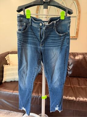 BKE Dark Blue Ankle Crop Skinny Jeans